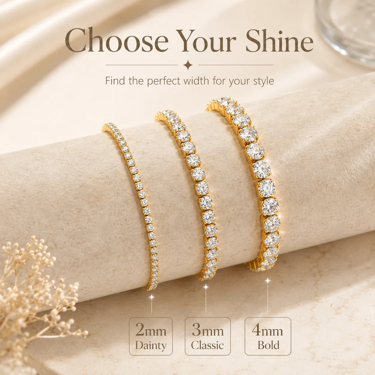 Gold Tennis Anklet