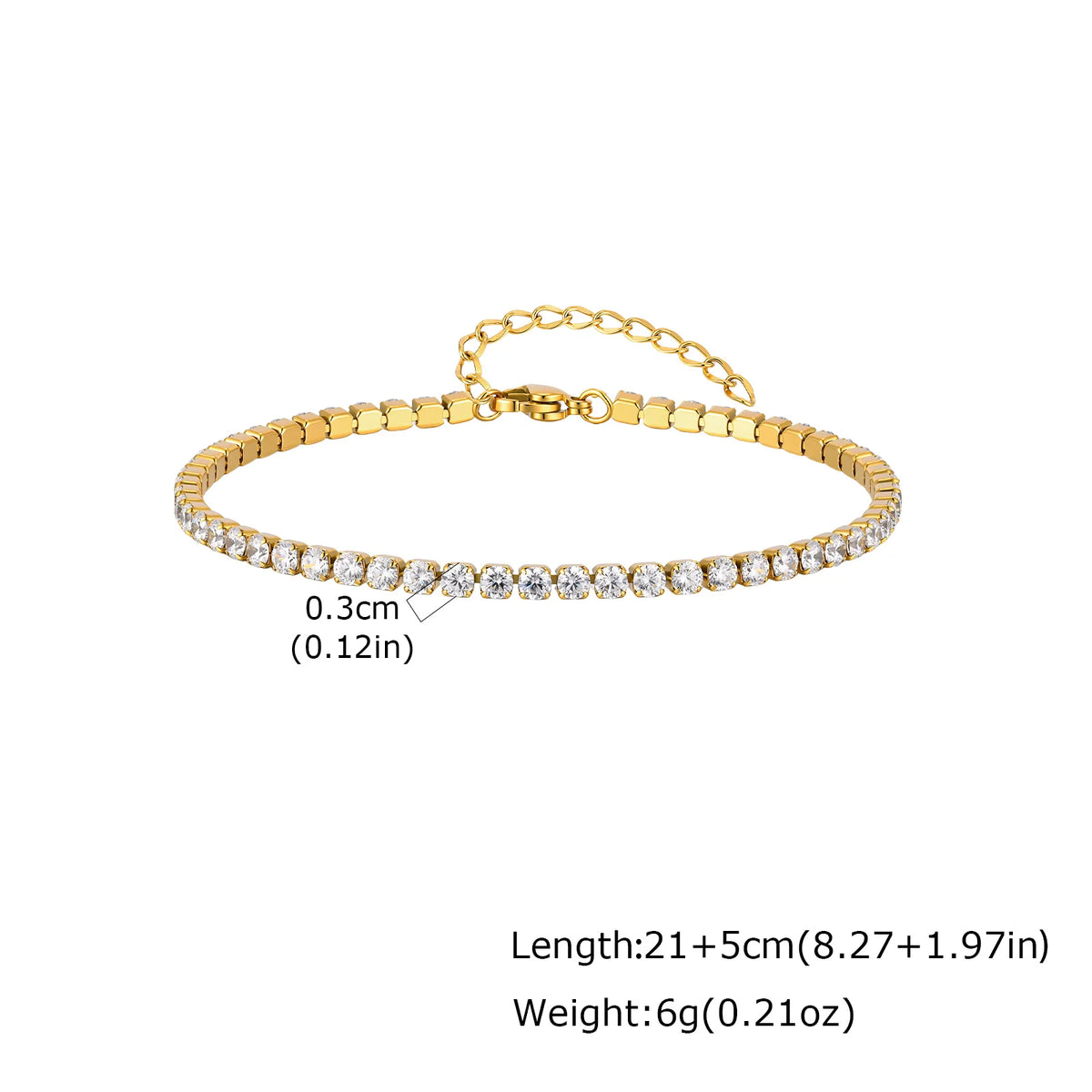 Gold Tennis Anklet