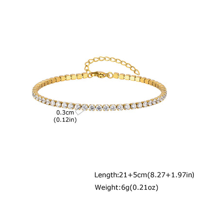 Gold Tennis Anklet