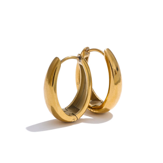 Chunky Gold Huggie Hoops