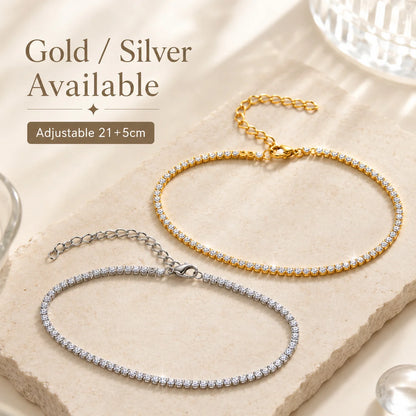Gold Tennis Anklet