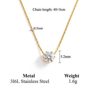 Dainty Gold CZ Necklace