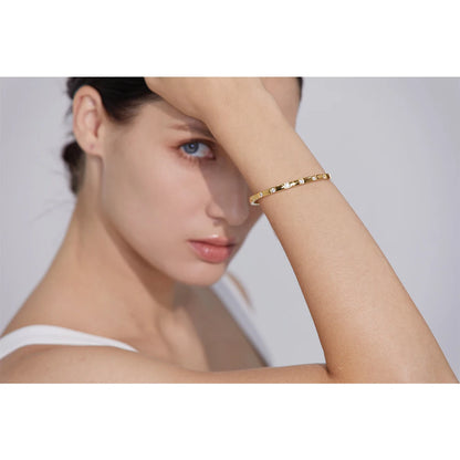 Gold CZ Bangle Bracelet