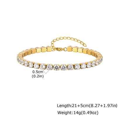 Gold Tennis Anklet
