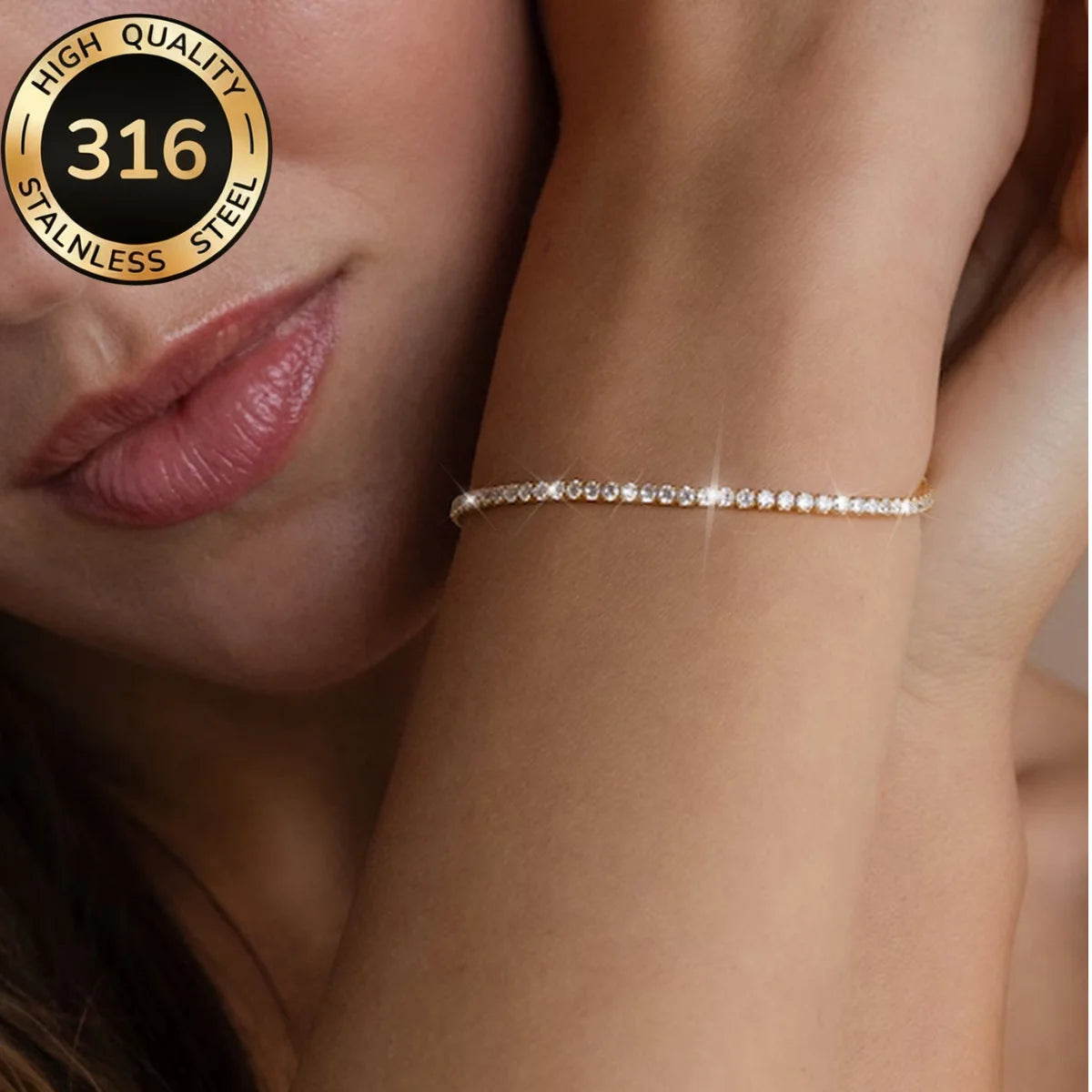2mm Gold Tennis Bracelet