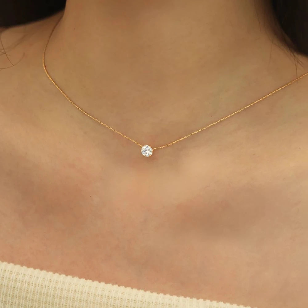 Dainty Gold CZ Necklace