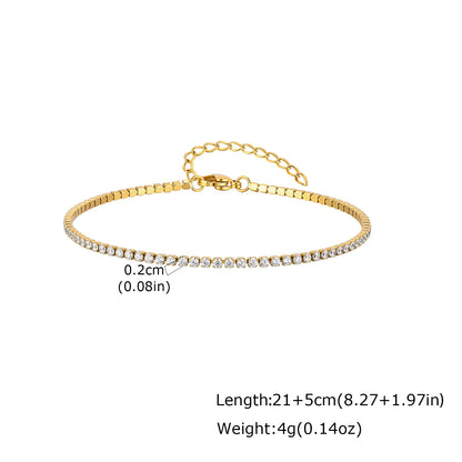 Gold Tennis Anklet