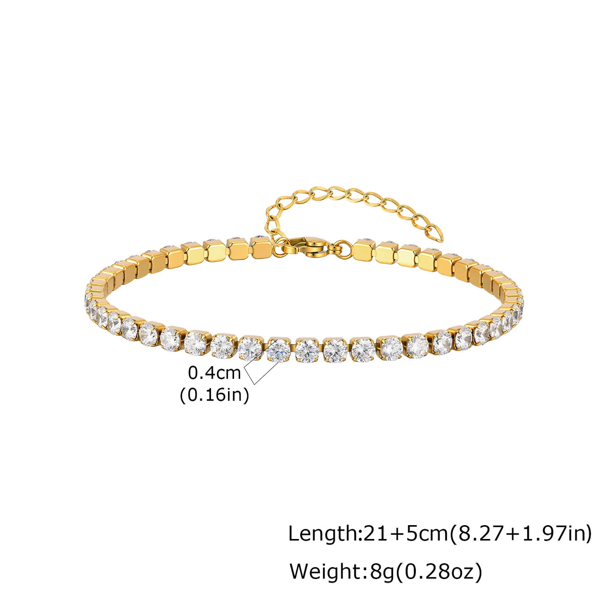 Gold Tennis Anklet